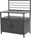 Ompagrill Cuisines d'extérieur, 61,5 x 100 x 130 cm, Gris Anthracite, Module cuisine extérieur en aluminium peint avec placard
