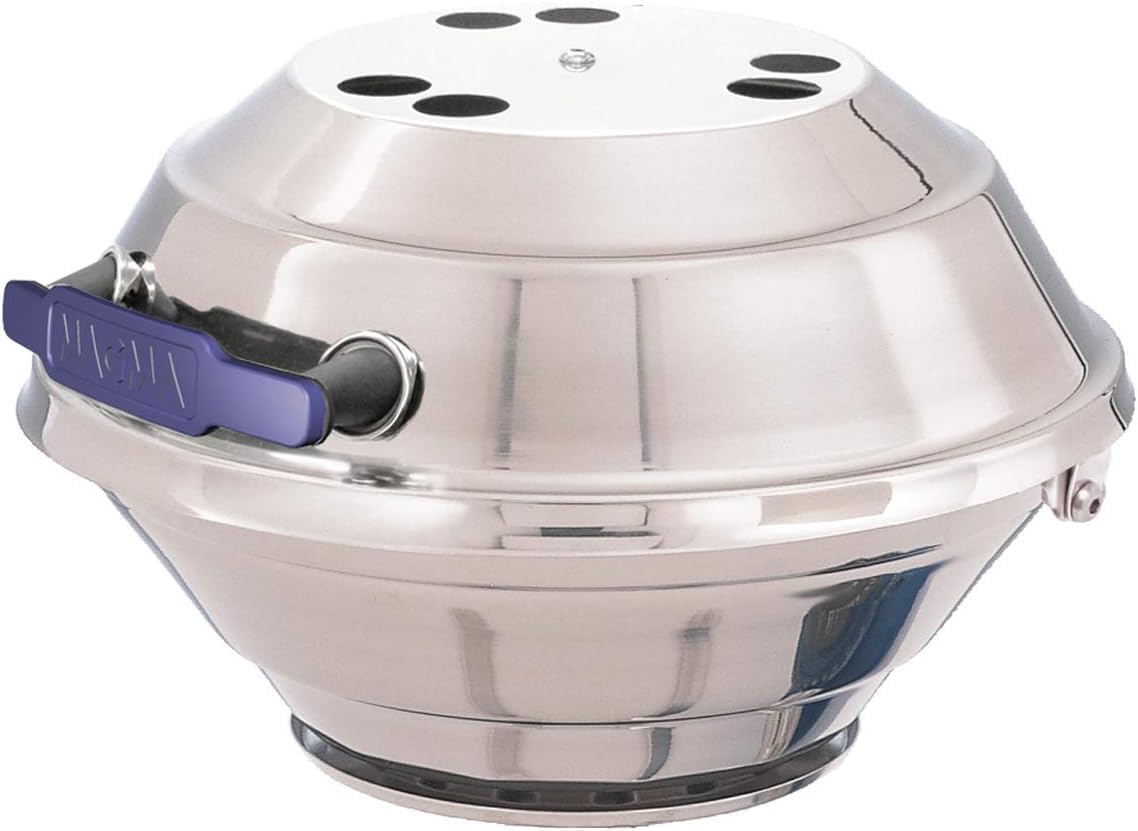 Magma Barbecues à gaz, Argent/Violet, Barbecue à gaz en Acier Inoxydable avec Valve de Commande réglable