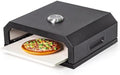 Four four à pizza, Noir, à pizza portable en acier inoxydable avec thermomètre pour jardin, barbecue dans le jardin