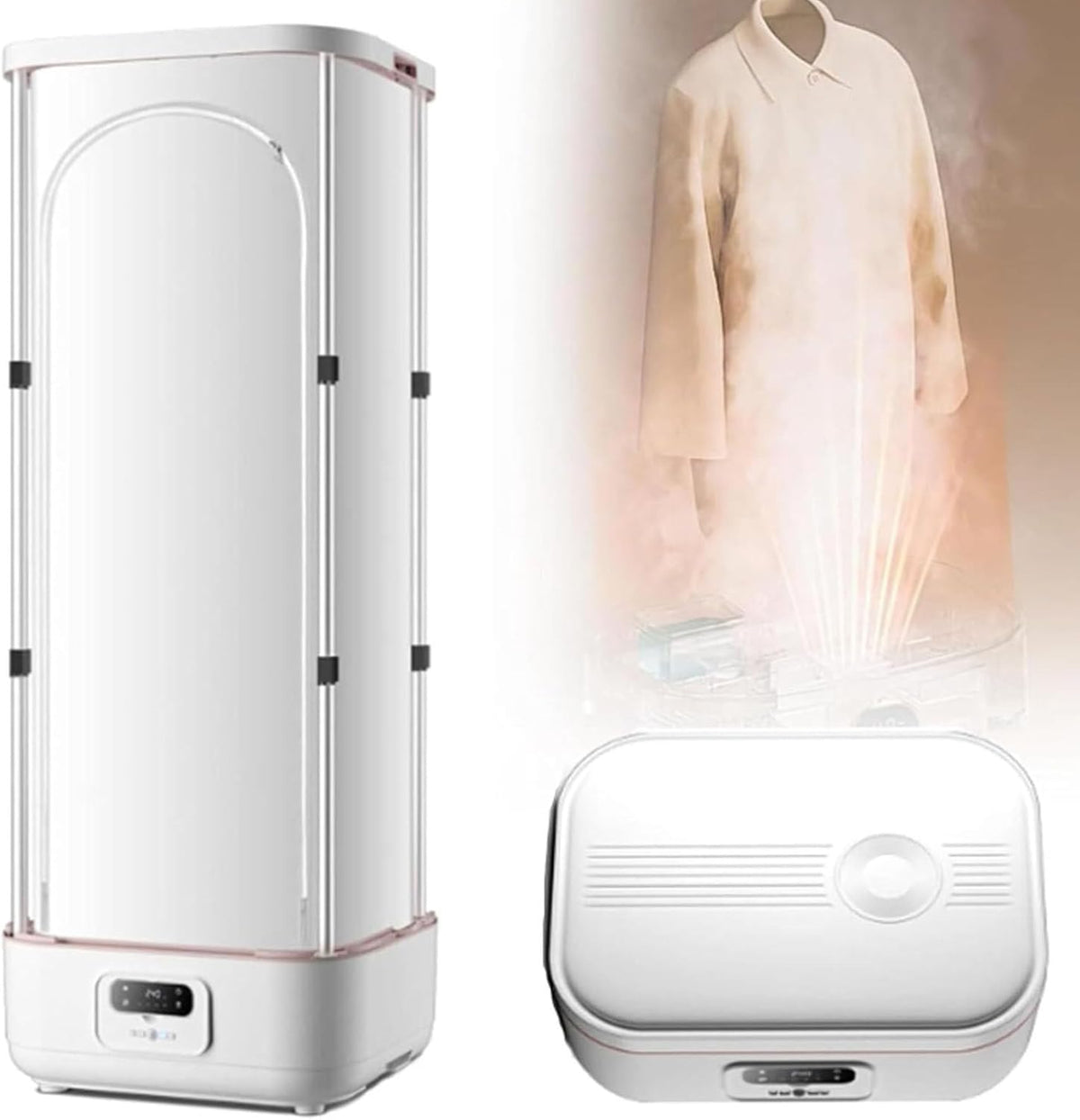 armoire Cashwise, Blanc, à Vapeur Automatique, défroisseur à vêtements sur Pied, sèche-Linge Pliable, Entretien Automatique du Linge