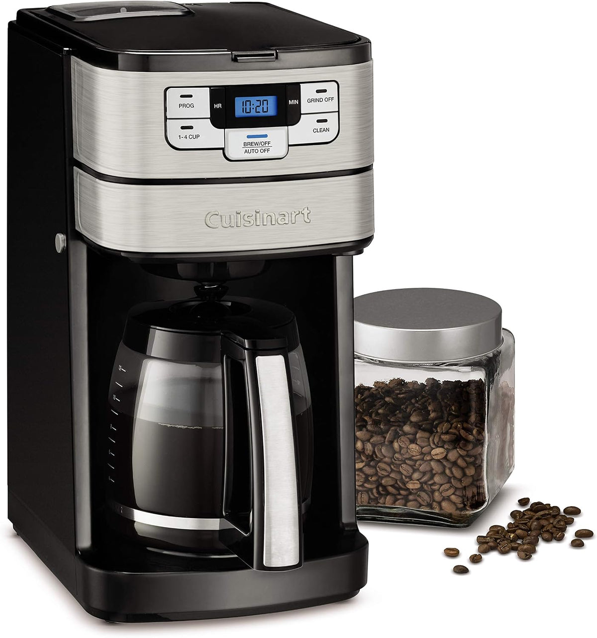 CUISINART machine à café, Noir/Argenté, DGB-400 Cafetière automatique 12 tasses
