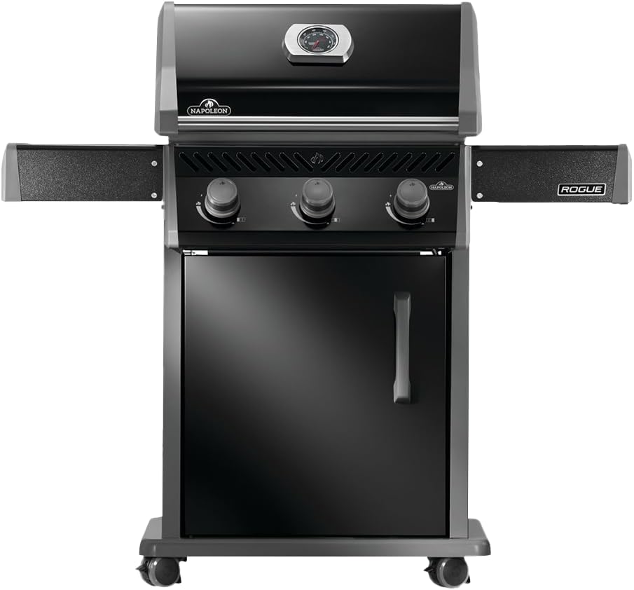 Napoleon Barbecues au gaz naturel, 130 x 64 x 121 cm | 60 kg, Noir/Gris, Barbecue à gaz Rogue 425