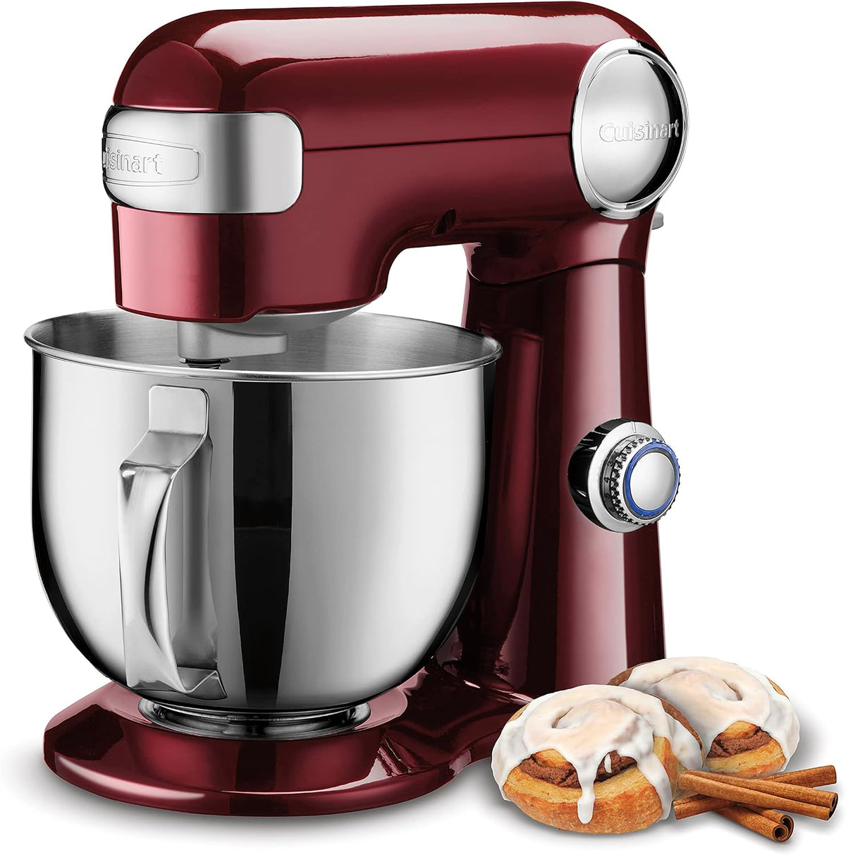 CUISINART Batteurs sur socle, 5,5 litres, Bordeaux/Argent, Mélangeur sur pied de (Pinot Noir)