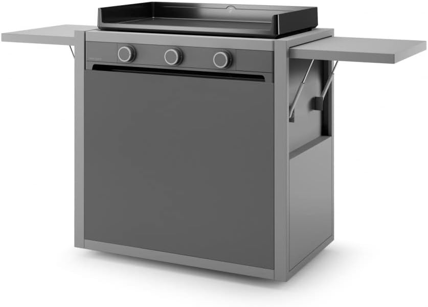 Forge Adour Chariots pour barbecue, 75CM, Gris, CHARIOT MODERN ACIER FERME
