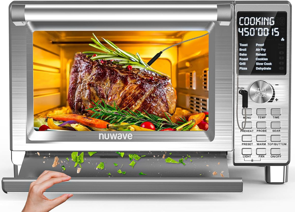 Nuwave Fours grille-pain, BRAVO XL PRO., 1800 W., 120 V., Noir/Argenté, Bravo XL Pro Four grille-pain à air