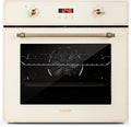 KLARSTEIN Fours encastrables, env. 59,5 x 58,5 x 60 cm (LxHxP), 70 L, 2200 W, Crème, Elizabeth - Four électrique encastrable