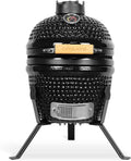CREATE fumoir, 13 pouces, Noir, /BBQ KAMADO/Barbecue céramique /Peut griller, fumer et cuire, régulateur de température et deux sources de ventilation