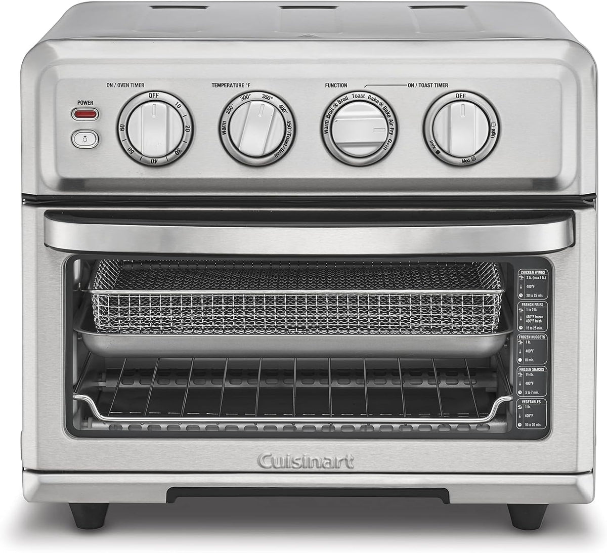 CUISINART friteuse à air chaud, Acier Inoxydable, Air Fryer + Convection Toaster Oven, 8-1 Oven with Bake