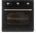 KLARSTEIN four encastrable, 55 L, Noir/Cuivre, Vilhelmine (, classe énergétique A, look old school, jusqu'à 250°C