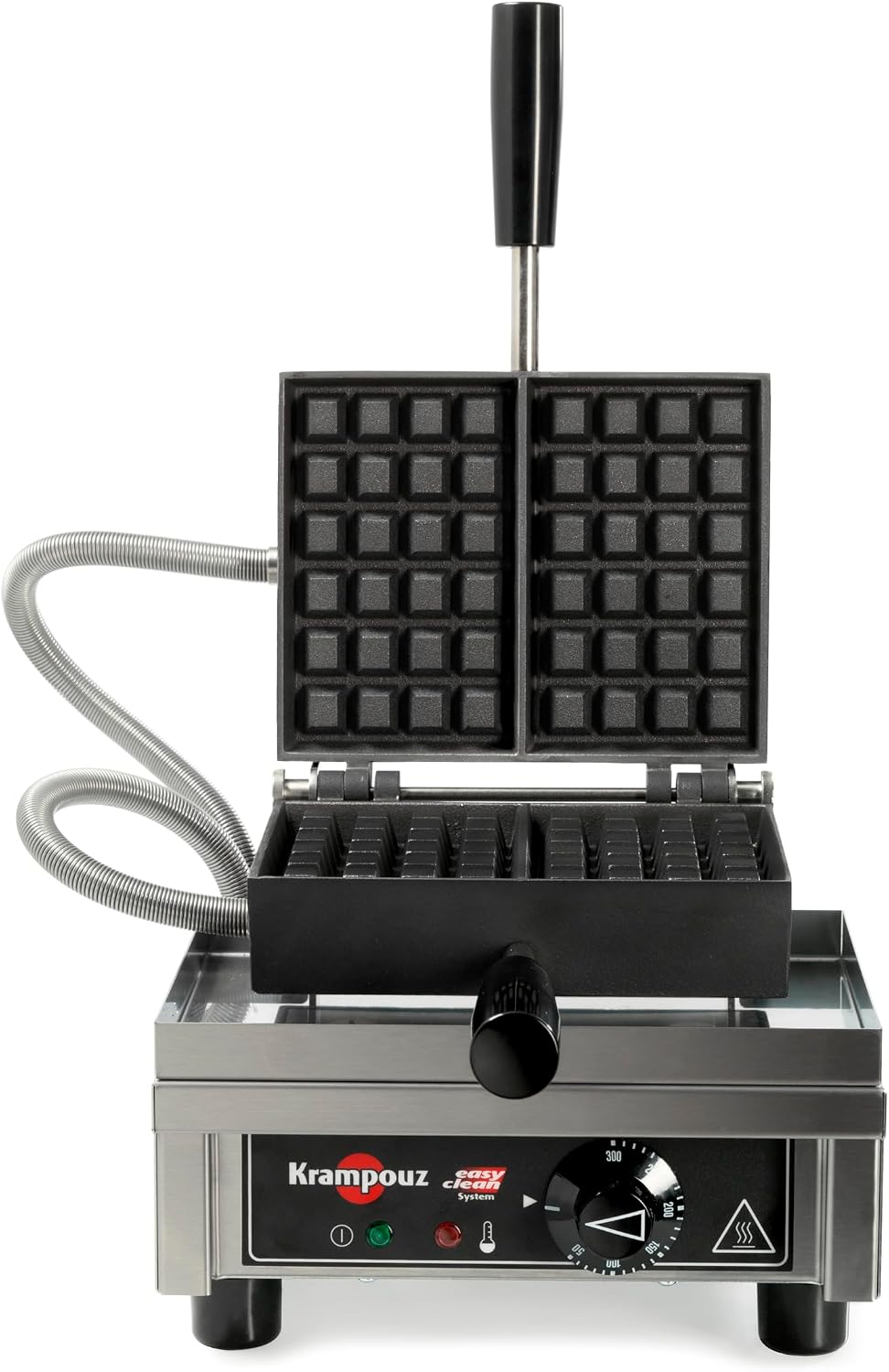 Krampouz gaufrier, 2 gaufres à 151 x 95 x 33 mm, 220 V, 4x6, Noir/Argent, simple ( Liège)