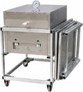 FytStycale four à pizza, Argent, extérieur pour restaurateurs, chariot pliant inclus, en acier inoxydable é