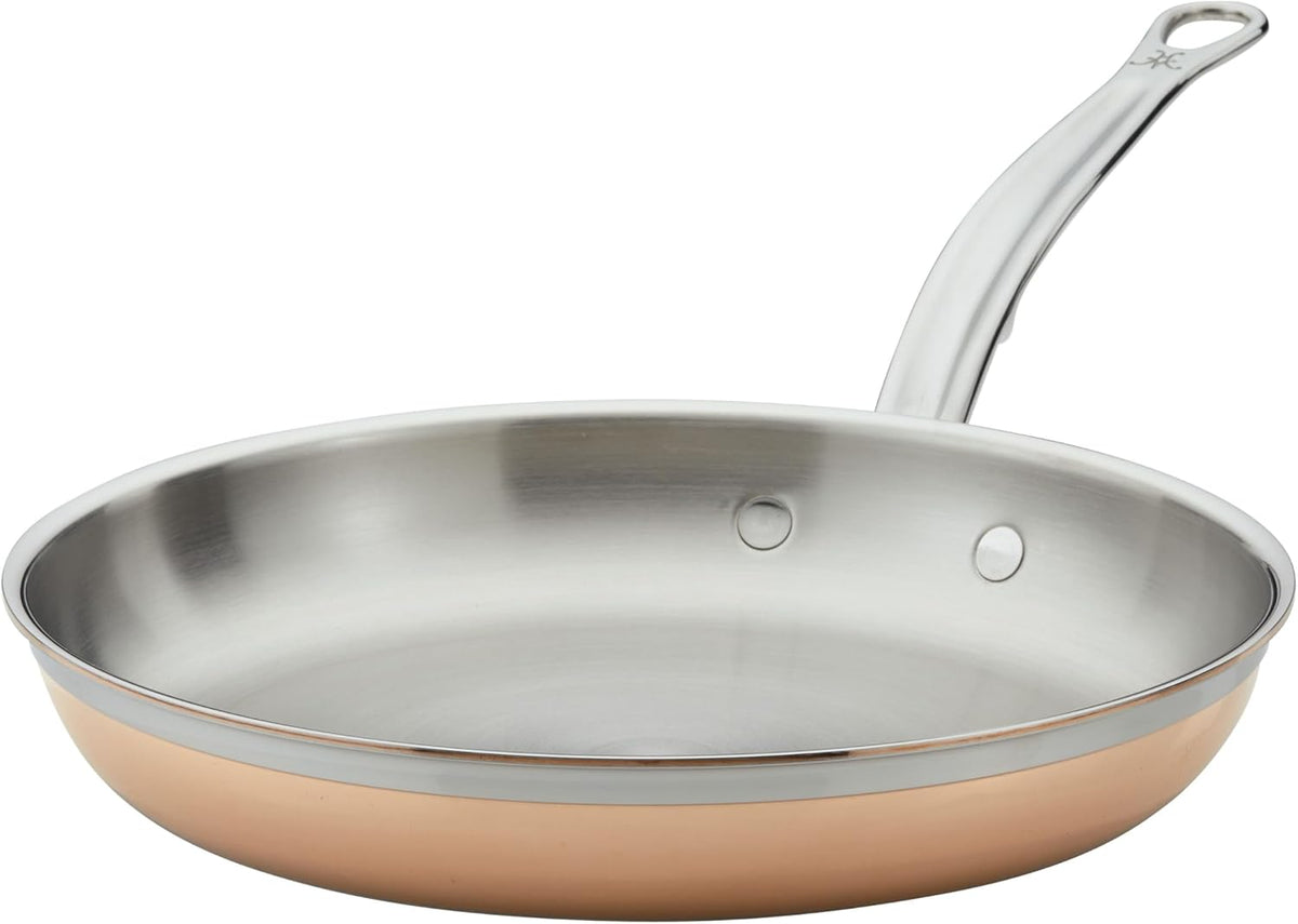 Hestan Poêles à frire, 28 cm, Argent/Cuivre, CopperBond Poêle à frire en cuivre pour induction