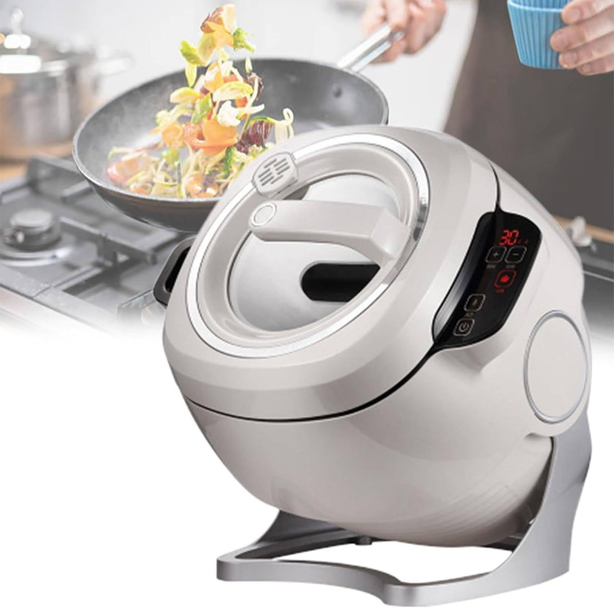 Robot Robots, 310 x 370 x 365 mm., 2000 W., 6 L, Noir, culinaire 2000 W et cuisinière automatique, 3 vitesses
