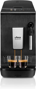 Ufesa machine à café, 1500 W, Noir, Sensazione Superautomatique de 20 Bars pour Espresso et Capuccino, Compacte