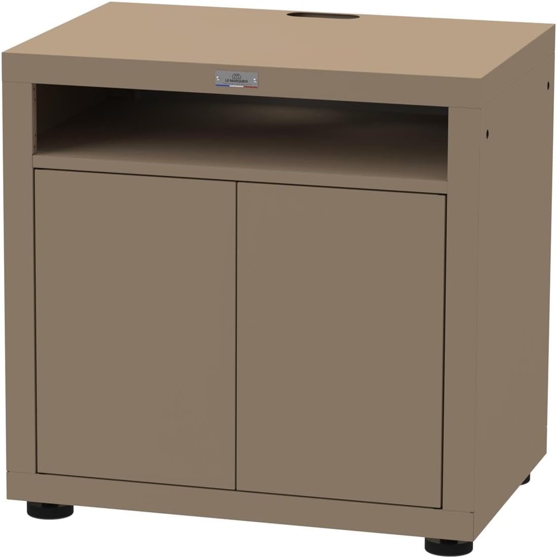 LE MARQUIER Cuisines d'extérieur, 80 x 55 x 79 cm., 80 X 55 cm, Taupe, Meuble Cuisson avec Tablette