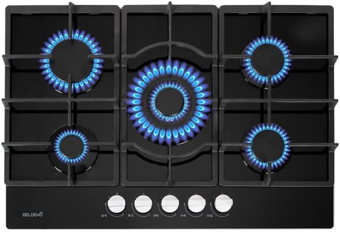 BELDEKO Plaques de cuisson, 56x49 cm, Noir