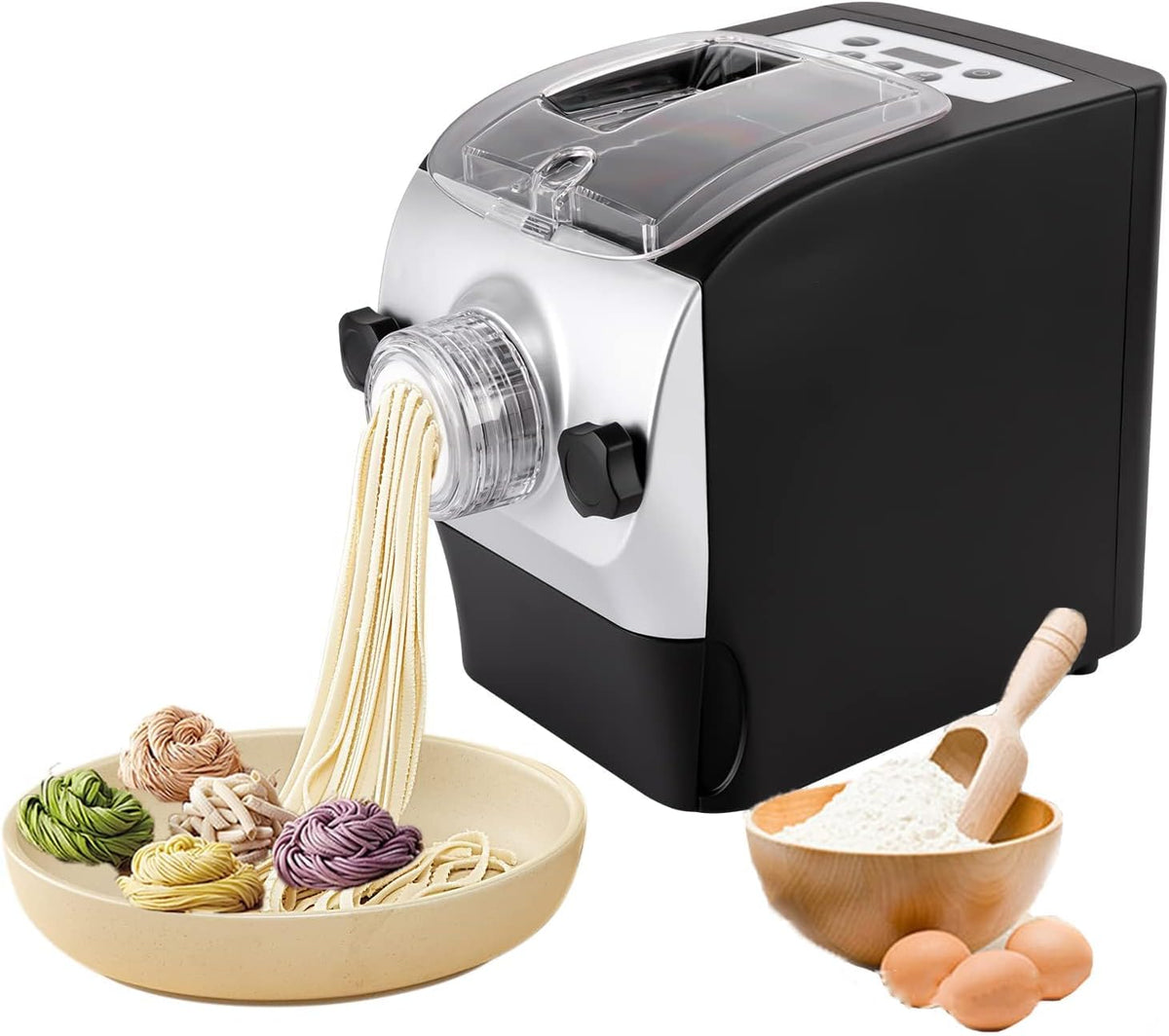 Machine machine à pâtes, 260 W, Noir, à pâtes électrique avec 8 moules