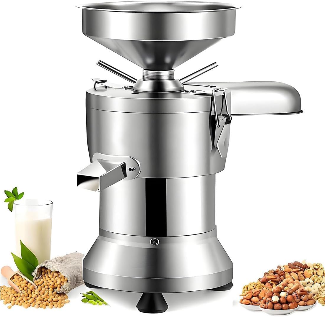 GJBMXSM blender, 25 Kg, Argenté, Machine à Lait De Soja Commerciale, Grande Machine à Lait De Soja en Acier Inoxydable pour Lait De Soja