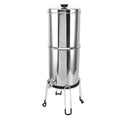 Aramox Filtres sous éviers, 2,25 GAL, Argenté, Système de Filtre à Eau par gravité, Système de Filtration d'Eau de Comptoir en Acier Inoxydable
