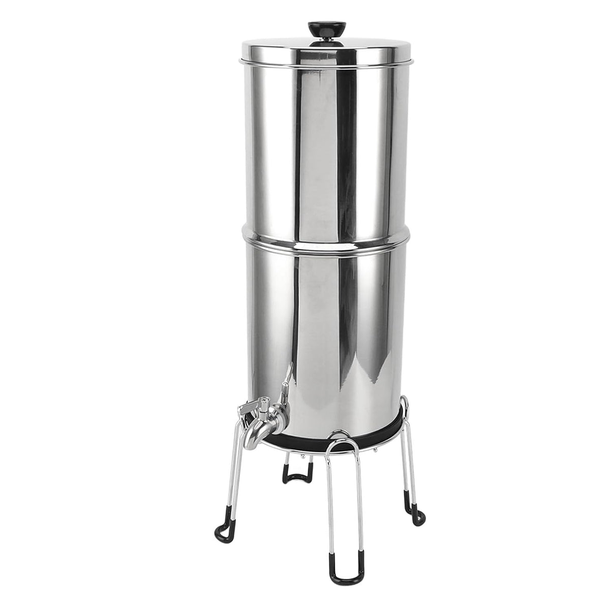 Aramox Filtres sous éviers, 2,25 GAL, Argenté, Système de Filtre à Eau par gravité, Système de Filtration d'Eau de Comptoir en Acier Inoxydable