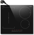 Tables de cuisson Karinear, 60CM, 3500 W, 220 V, Noir, Plaque à Induction 4 Feux Encastrable, Plaque Induction avec Zone Flexible