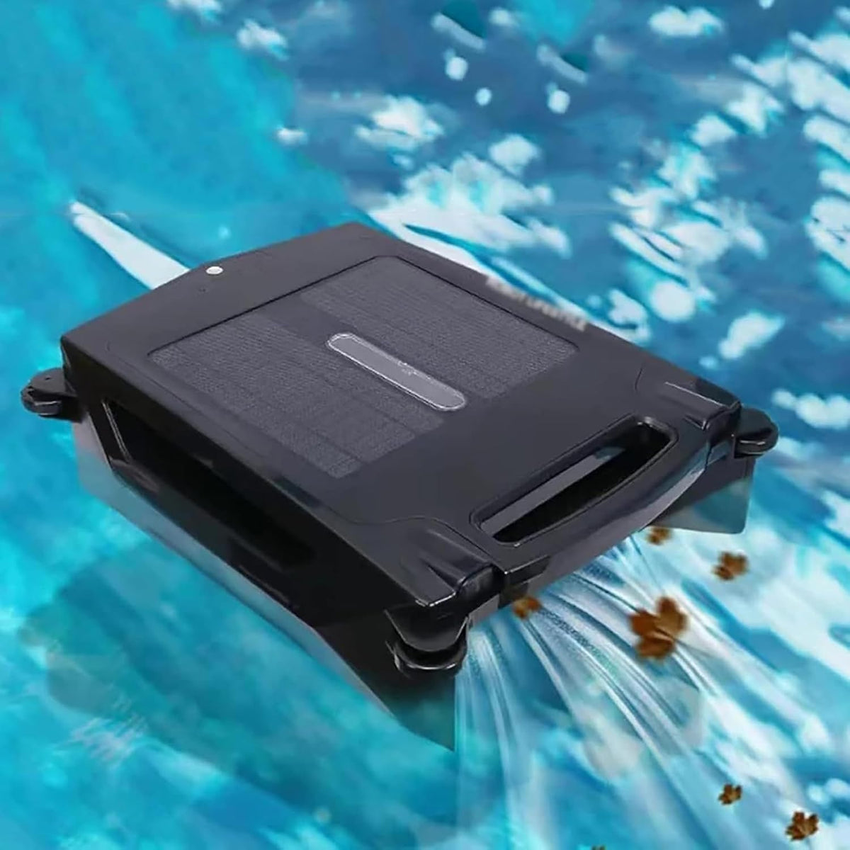 Robot Systèmes de nettoyage automatique, 200 m, Noir, nettoyeur de piscine sans fil, écumoire solaire automatique avec double charge