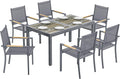 chaise Outsunny, Gris Anthracite/Bois Clair, Gris Anthracite
