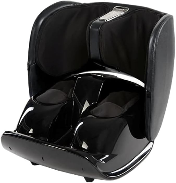 vComfort appareil de massage des pieds, Noir, Masseur de pieds et mollets avec chaleur, vibration
